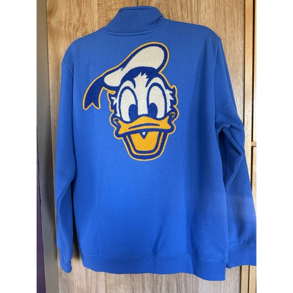 Disney Other - Disney Parks Donald Duck Adult 1/4 Zip Pullover Sweater NWT Exclusive Size XL